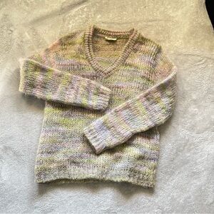 Vintage 60s 70s Rainbow Mohair Sweater